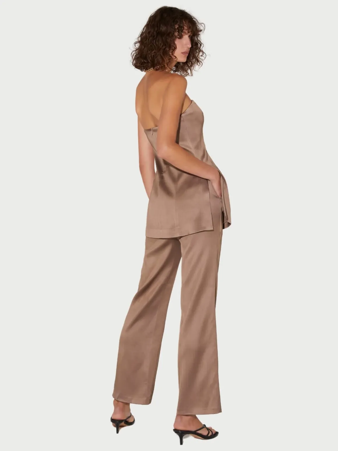 Orsun Strapless Top - Ash Brown