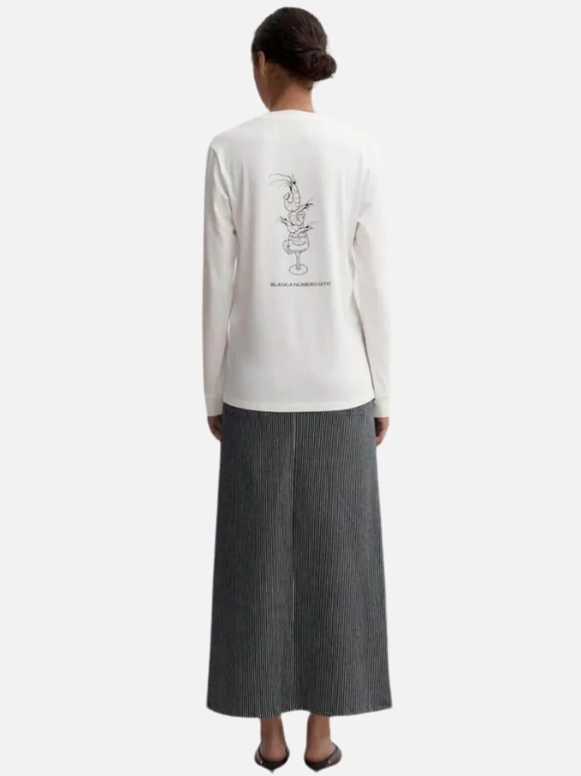 Prawn Cocktail LS Tee - White