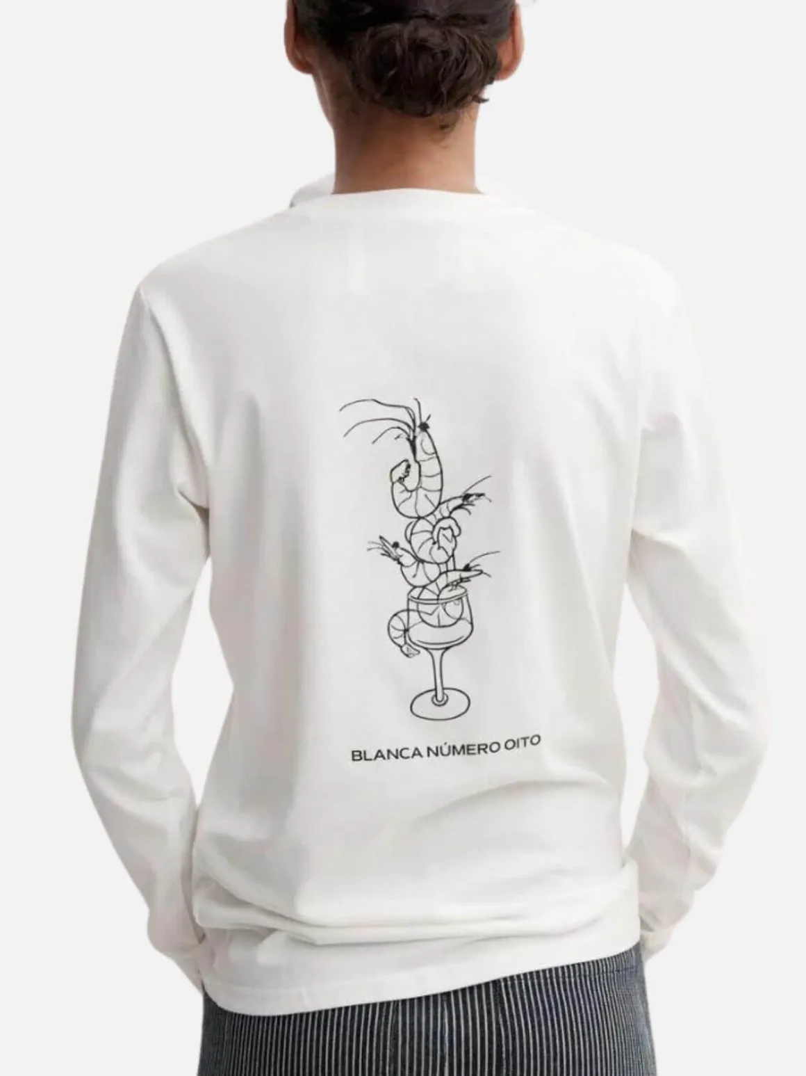 Prawn Cocktail LS Tee - White