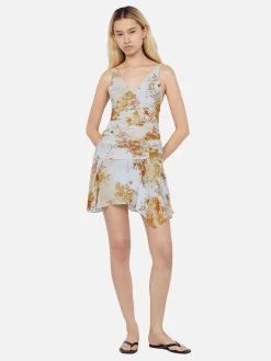 Rahni Mini Dress - Antique Denim Floral