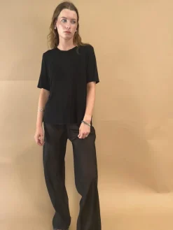 Ribbed T-Shirt - Black