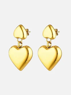 Romee Heart Earrings - Gold