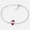 Rough Gem Chain Bracelet - Garnet/Silver