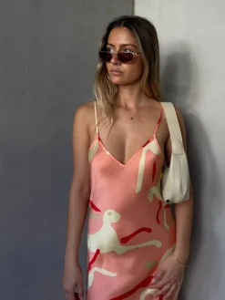 90s Slip Dress - Rabbit Amaranth