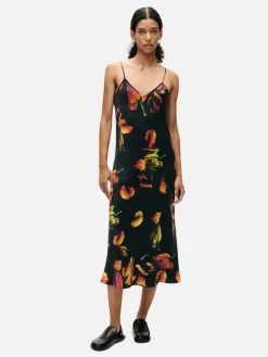 90s Slip Dress - Tulipa Black