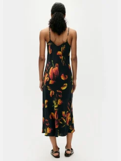 90s Slip Dress - Tulipa Black