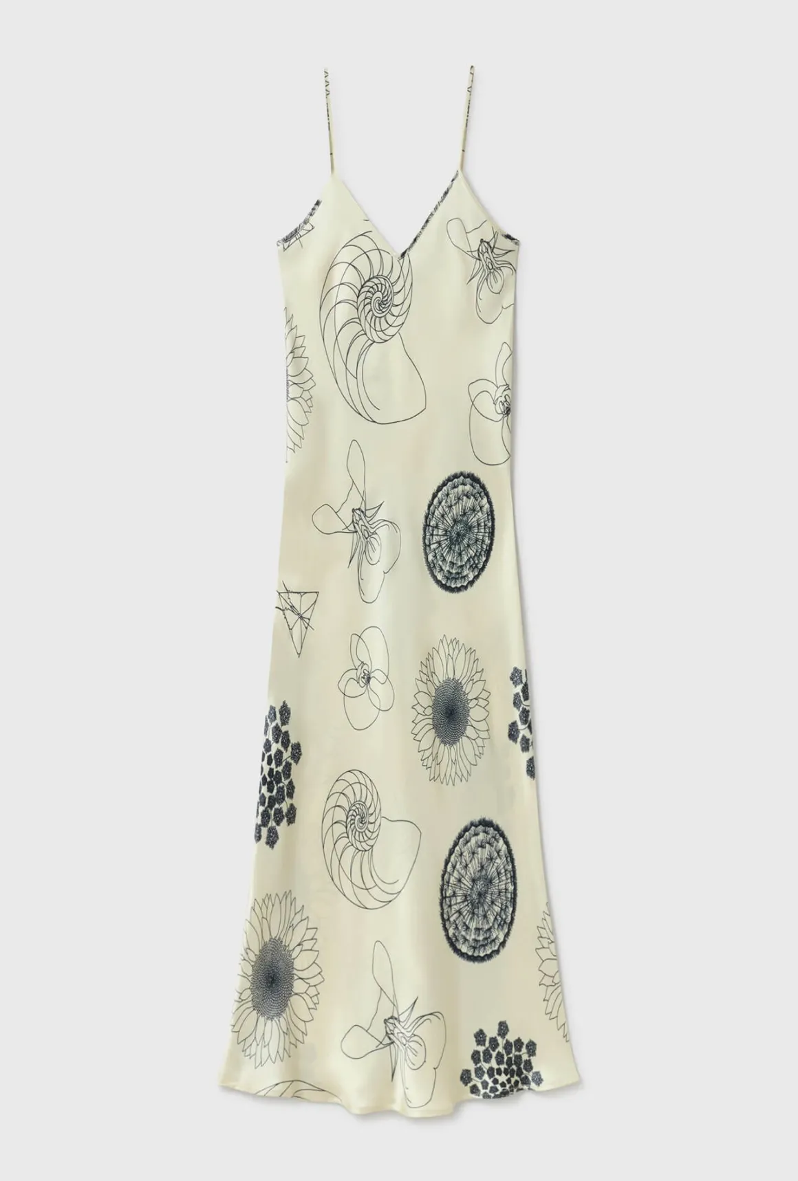 90s Slip Dress Fibonacci - Off-White