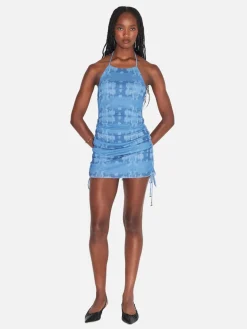 Samantha Mini Dress - Indigo Tie Dye