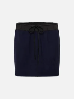 Saphira Pinstripe Skirt - Ink Blue