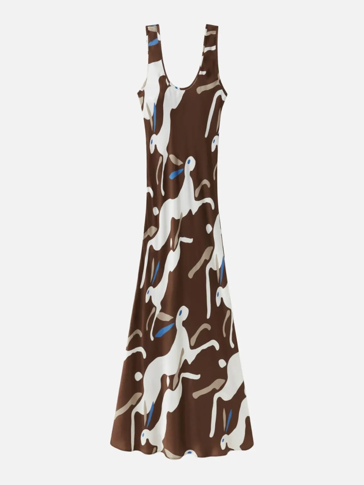 Scoop Neck Dress - Rabbit Dark Earth