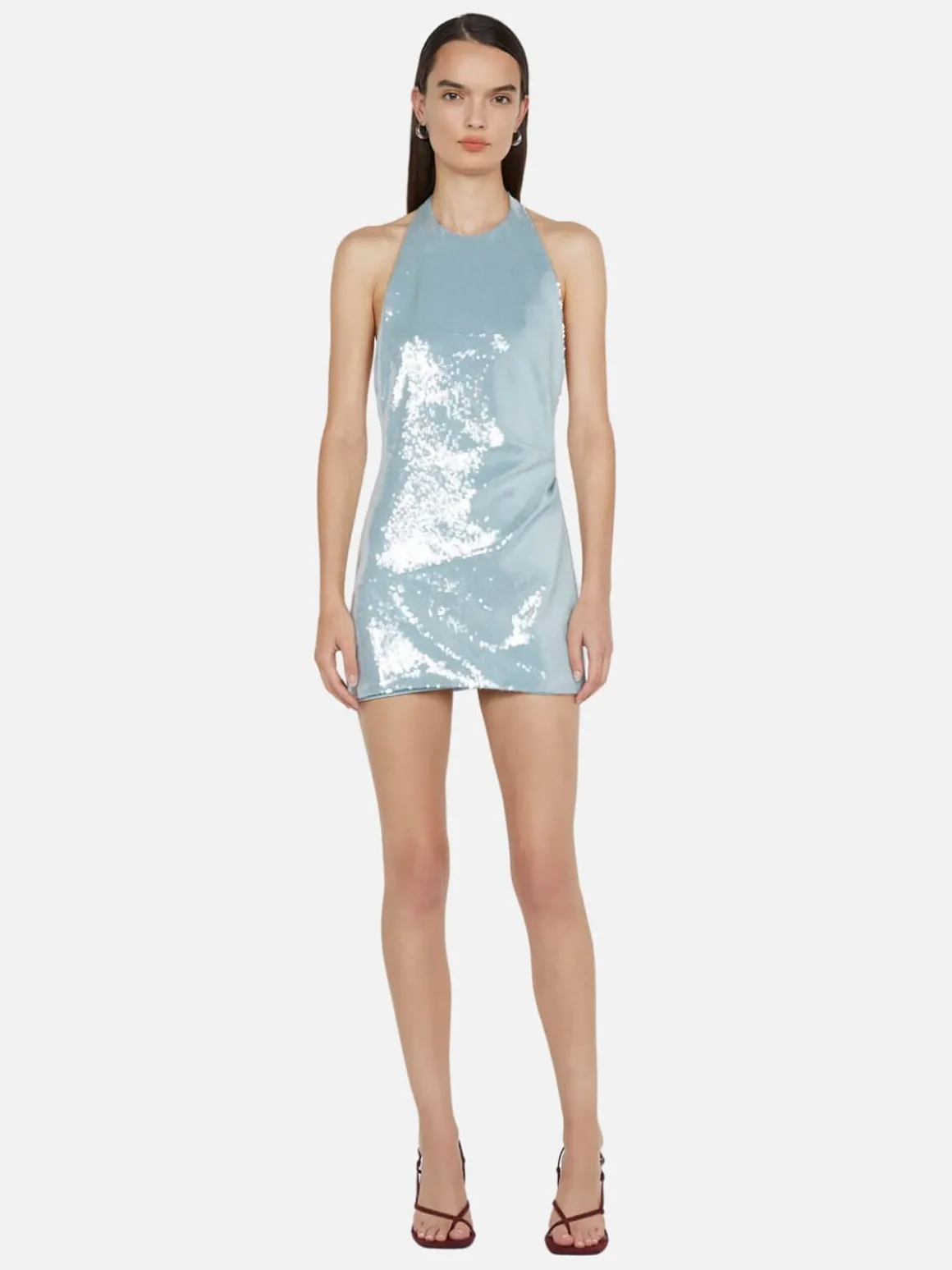 Shilou Halter Dress - Mineral Blue