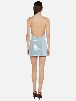 Shilou Halter Dress - Mineral Blue