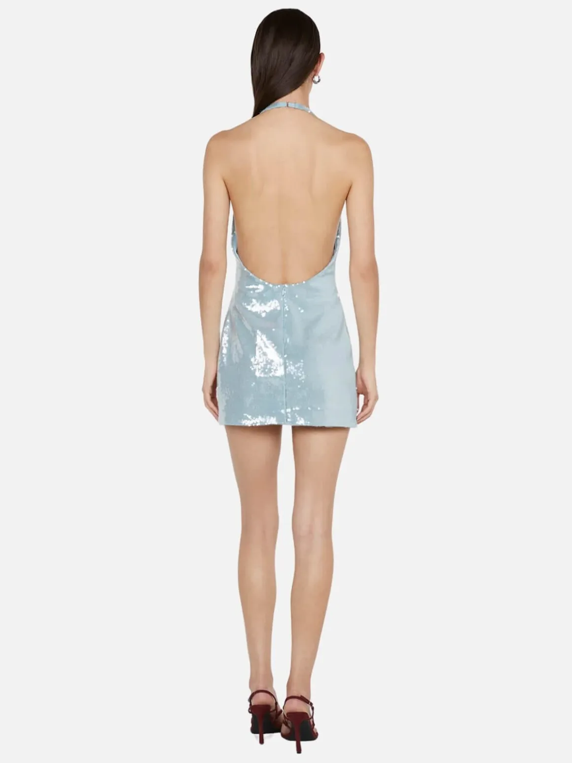 Shilou Halter Dress - Mineral Blue