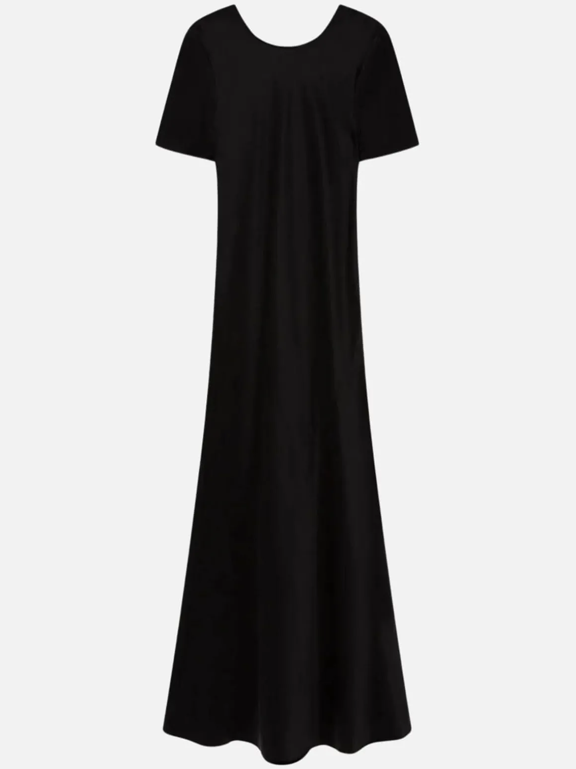 Short Sleeve Bias Dress - Black