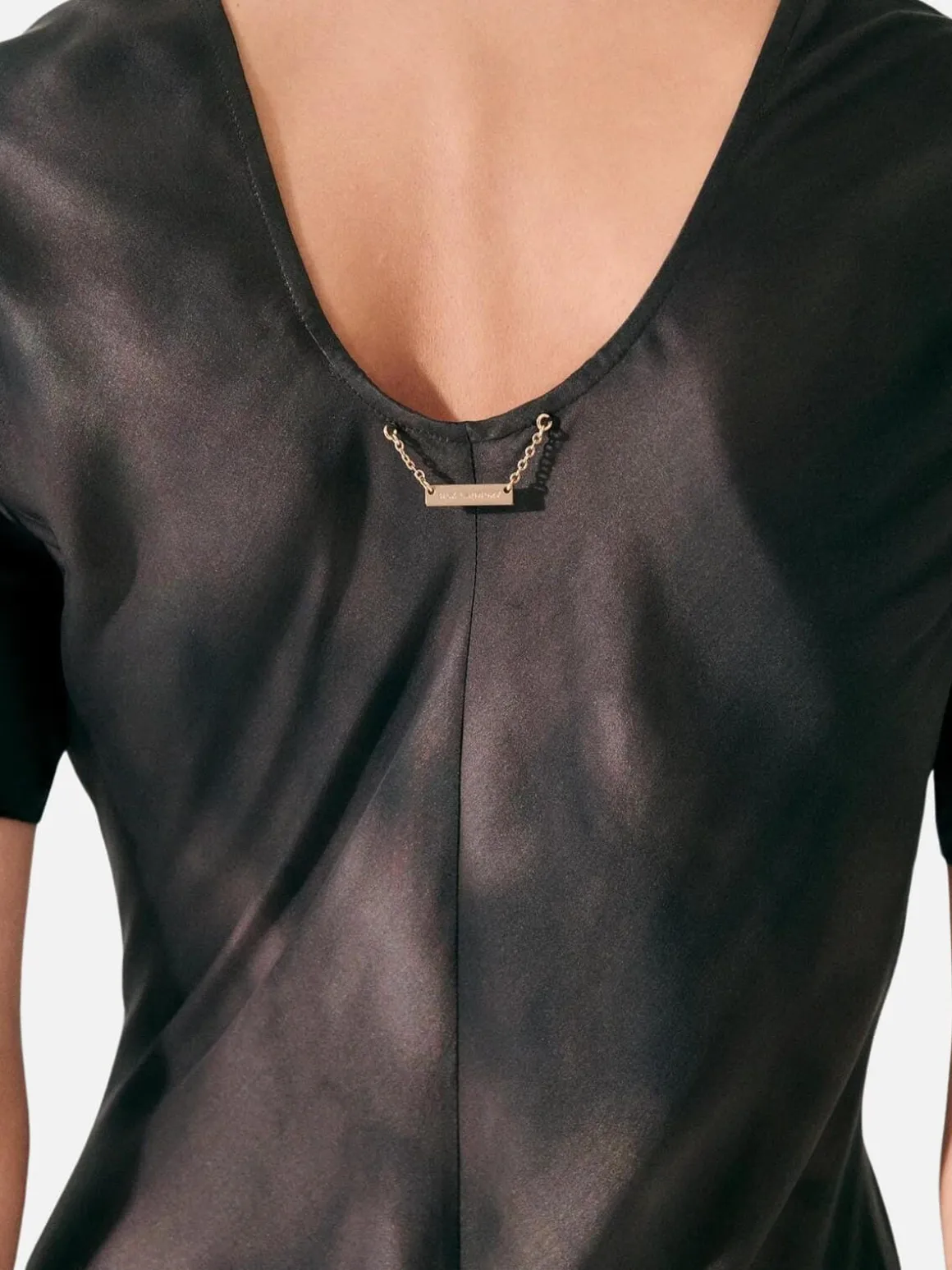 Short Sleeve Bias Dress - Smoke