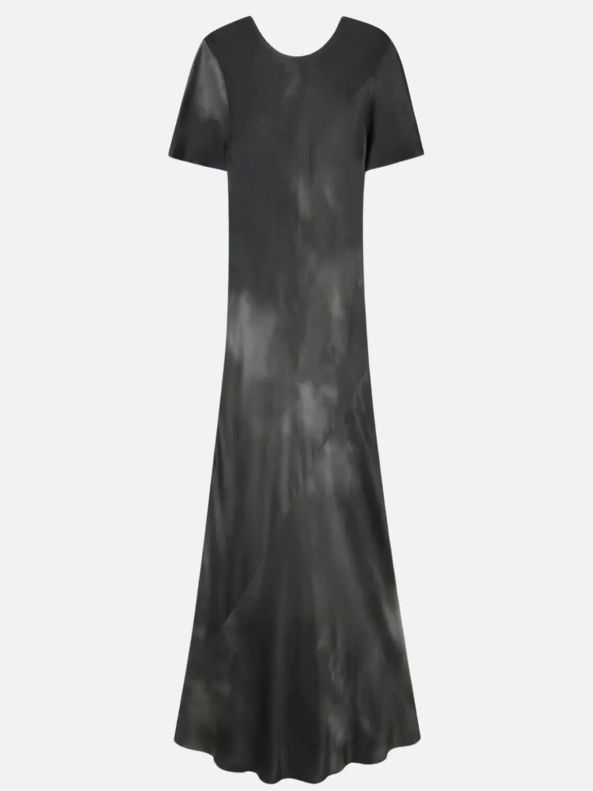 Short Sleeve Bias Dress - Smoke