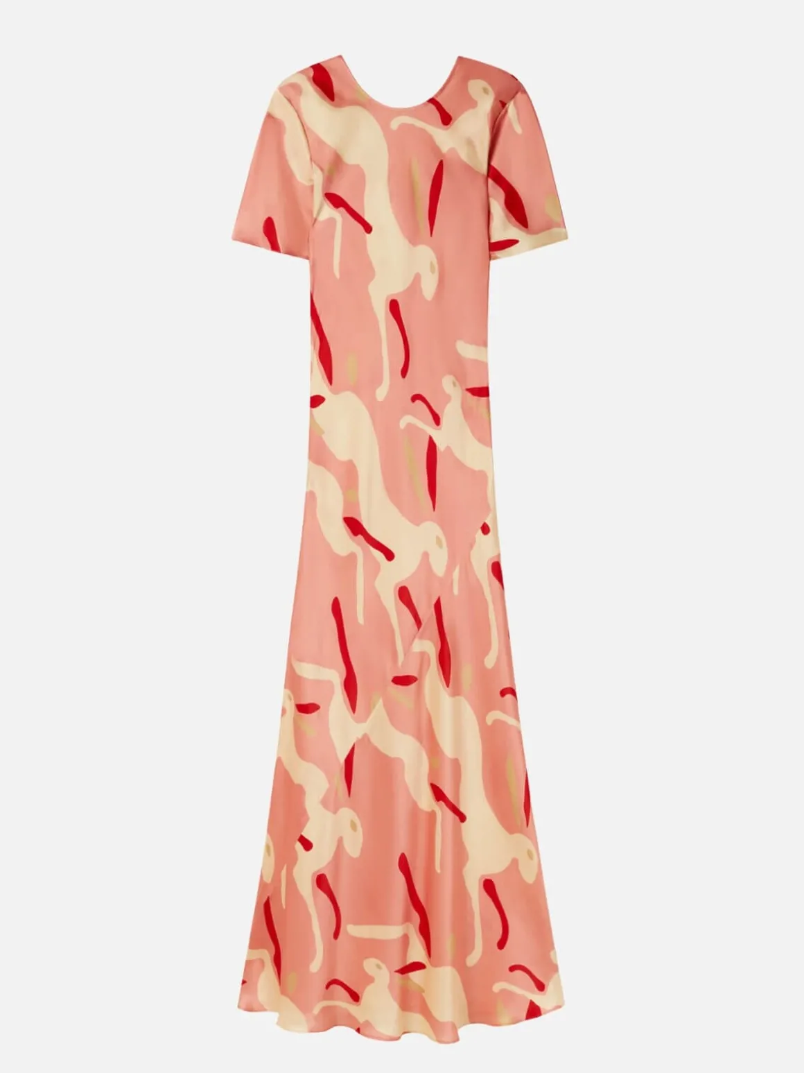 Short Sleeve Bias Dress - Rabbit Amaranth