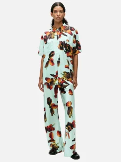 Short Sleeve Boyfriend Shirt - Tulipa Dew