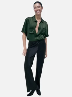 Short Sleeve Boyfriend Shirt - Cedar