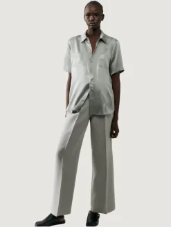 Short Sleeve Boyfriend Shirt - Moon