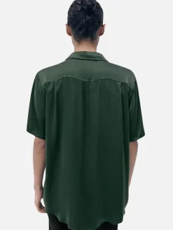 Short Sleeve Boyfriend Shirt - Cedar