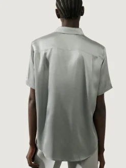 Short Sleeve Boyfriend Shirt - Moon