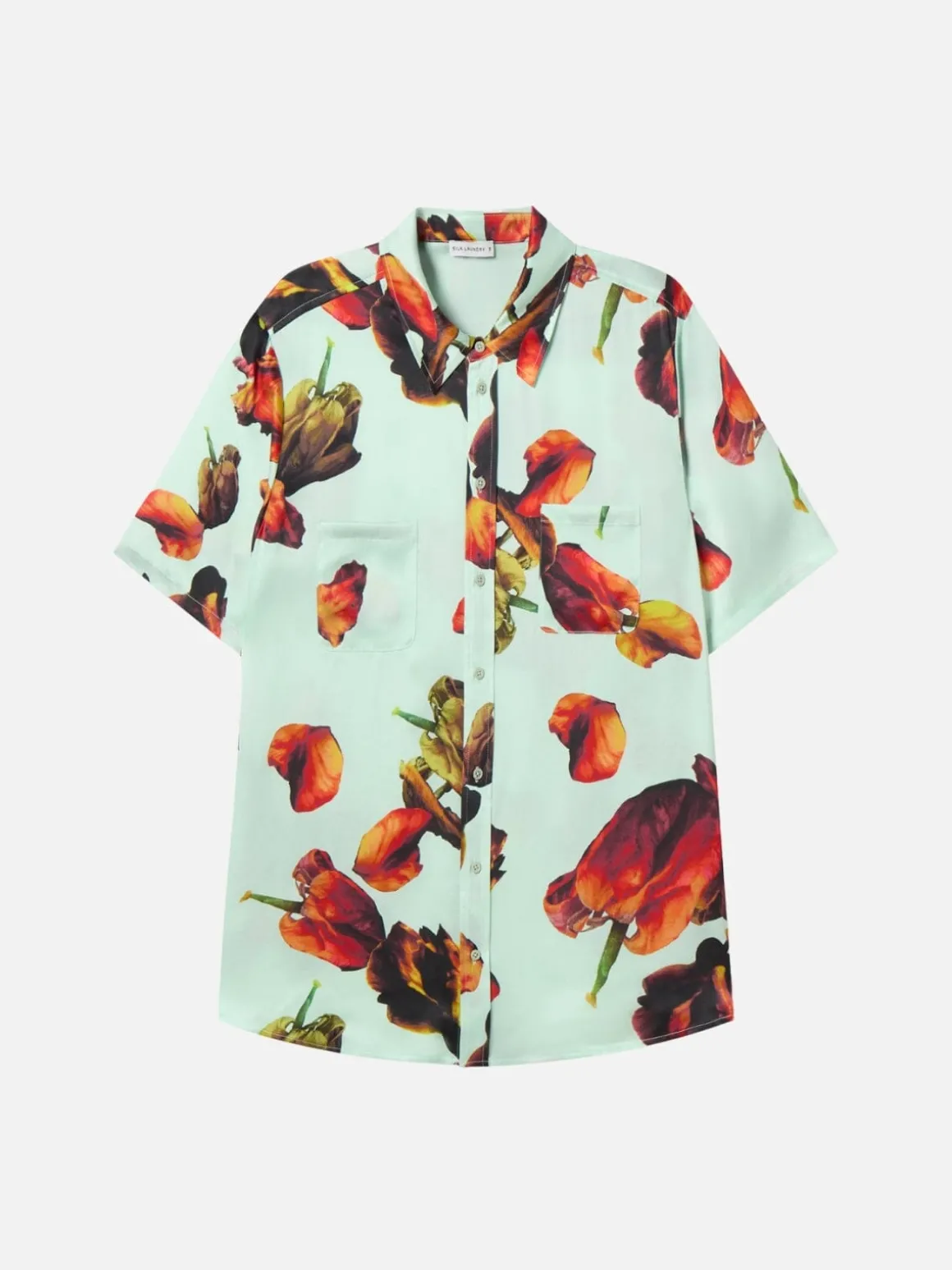 Short Sleeve Boyfriend Shirt - Tulipa Dew