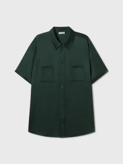 Short Sleeve Boyfriend Shirt - Scarab
