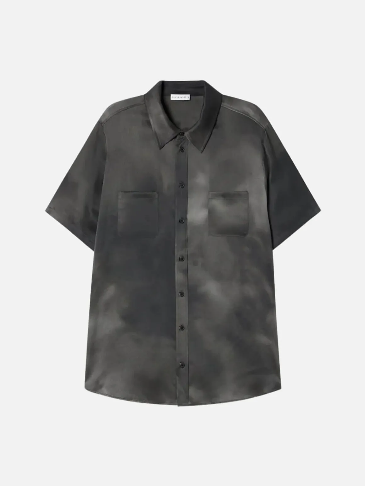 Short Sleeve Boyfriend Shirt - Smoke