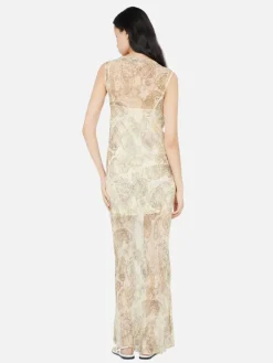 Shyla Boat Neck Dress - Faded Paisley