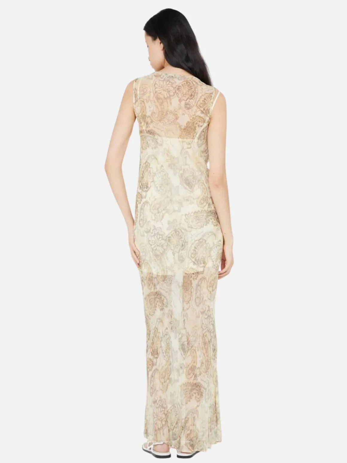 Shyla Boat Neck Dress - Faded Paisley