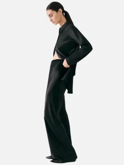 Splice Bias Cut Pants - Black