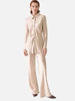 Splice Bias Cut Shirt - Hazelnut