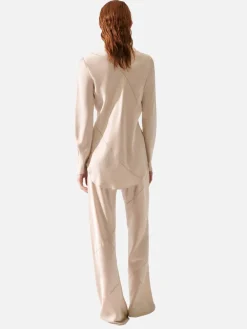 Splice Bias Cut Shirt - Hazelnut