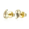 Teardrop Studs Earrings - Brass + 18K Gold Plating