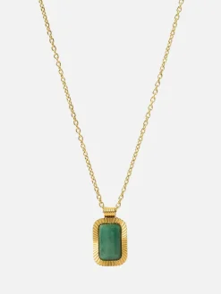 Teo Gold Necklace - Jade