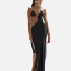 Villa Heart Maxi Dress - Black