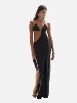Villa Heart Maxi Dress - Black