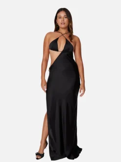 Villa Heart Maxi Dress - Black